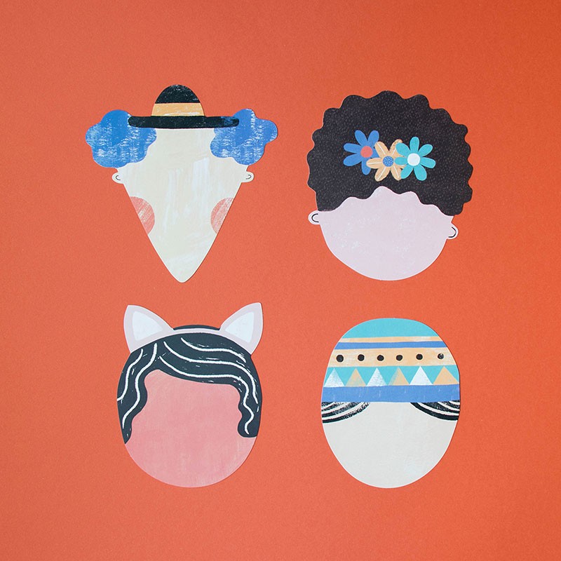 Creative activity with stickers